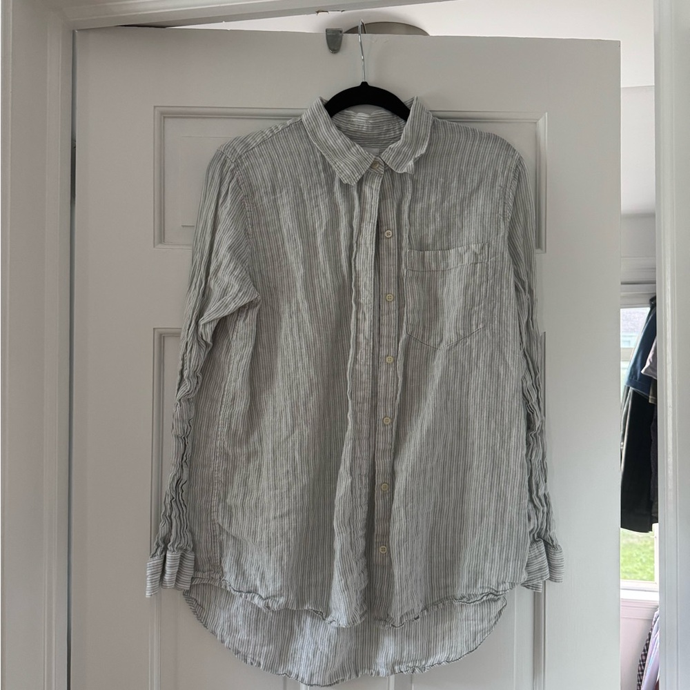GAP Light Gray Striped Casual Shirt